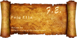 Feig Ella névjegykártya